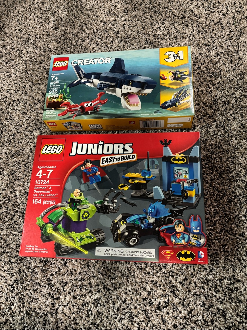 Lego sets - Deep Sea Creatures, Batman & Superman vs. Lex Luthor